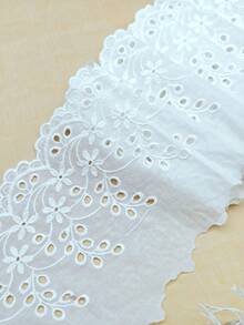 1 Yard Hollow Embroidered Lace Trim Fabric For Garment, Home Textile And Decor