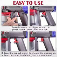 1/2/4 Paquetes de Abrazadera de Control de Encendido/Apagado para Dyson V6 V7 V8 V10 V11 V15 Absolute Accesorios de Bloqueo de Gatillo Inalámbrico