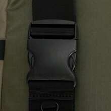 Adidas 男女通用腰包，带拉链口袋，适合健身、运动、旅行、户外休闲，可调节肩带 - 岩層橄欖綠 - 查看 7