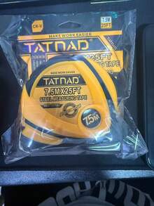 1 pieza Cinta métrica retráctil de 25 pies, cinta métrica para el hogar de fácil lectura, juego a granel para ingenieros y contratistas, con función de rebobinado automático y bloqueo