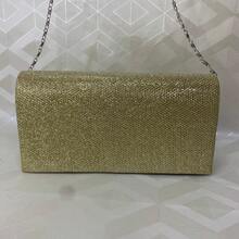 Bolsa Tiracolo / Carteira Feminina Com strass Para Festa / Banquete / Casamento WT189-15 - Dourado - Visão 4