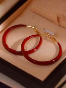 1 Paio di orecchini a cerchio esagerati a forma di C, minimalisti e versatili, gioielli da donna, adatti per uso quotidiano, feste e banchetti