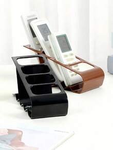 1 pieza - Soporte de 4 secciones para control remoto de TV, Soporte de almacenamiento para control remoto de electrodomésticos para el hogar, Soporte de escritorio para control remoto de aire acondicionado, Caja de almacenamiento para control remoto de TV para escuela, oficina, hogar, viaje, bolsa, organizador