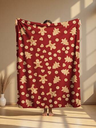 1 件 4 季法兰绒毯子、床上用品、圣诞老人、雪花和驯鹿图案厚实柔软舒适盖毯，适用于沙发、办公室午睡、房间装饰、旅行和露营，适合客厅、卧室、返校、圣诞装饰、圣诞礼物