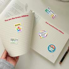 50 piezas Pegatinas inspiradoras de dibujos animados del Orgullo de Discapacitados - Calcomanías de vinilo resistentes al agua para botellas de agua, portátiles, cuadernos, cascos y talla grande - Pegatinas estéticas inspiradoras como recompensa para maestros