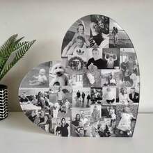 定制圣诞礼物，可定制1至99的数字、2026岁生日照片、A、B、C、D、E字母主题照片、成长照片拼贴画，生日礼物、圣诞照片礼物，母亲节和父亲节的完美礼物，送给爱人和朋友的理想礼物。秋季家居焕新，圣诞装饰，营造温馨家居氛围，办公室装饰，优雅生活