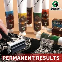 Marie's Marie's Block Printing Ink, 6 Colors In Available, Oil-Based Printmaking Ink Art Tools For Linoleum Block, Perfect For Professional, Permanent Prints (50 Ml)