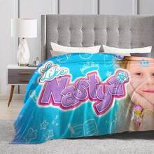 Ultra-Soft Flannel Blanket With Nastya Music Program Design - Cozy, Warm All-Season Throw For Living Room, Office, Sofa Decor - Ideal Birthday & Holiday Gift For Friends & Family - Creative Inspiration Home Accessory, Blanket - Trộn màu - Xem 8