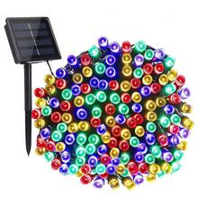 1pc Solar Christmas Lights, 50 LED/100 LED/200 LED/300 LED 8 Modes Outdoor Christmas String Lights, Waterproof Solar Fairy Lights For Christmas Tree, Fence, Holiday, Party, Balcony, Christmas Decor - Multicolor - 彩色 - 查看 14