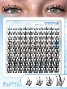 10-16毫米 CC 卷度 轻盈飘逸 自然妆效假睫毛簇，卡通风格，100 簇单根假睫毛，多用途 DIY 假睫毛嫁接，新手易上手，送给女性和女孩的绝佳礼物 - D - 查看 6