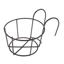 Iron Hanging Flower Bracket Durable Balcony Hanging Garden Shelf For Outdoor Wall Decor