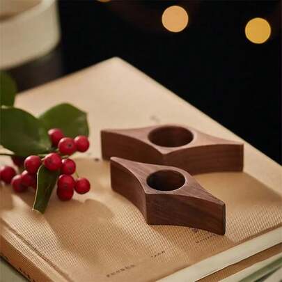 1/2 Stücke Buchseitenhalter, handgefertigter natürlicher Walnuss Daumenlesezeichen, Einhändiges Lesen Daumen Buchstütze Buchseitenhalter für Bücherwürmer im Büro, schnelle DIY Lesehilfe