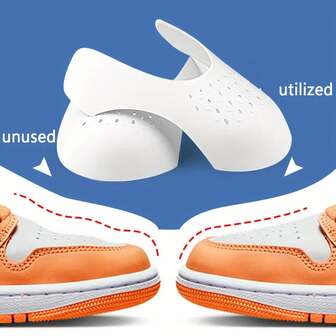 1 par de protectores de zapatos, protectores de arrugas para zapatillas, preventores de arrugas para zapatos deportivos, ajustables y recortables