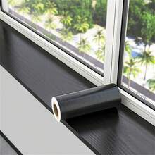 1pc 20cm X 5m Window Sill Wood Grain Contact Paper, UV Protection Edge Trim, Wrap-Around Protective Pad, Ugly Cover, Window Frame Edge Sticker - Damaged Door Repair Tape - Multicolor - View 15