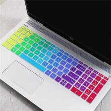 For HP Star Series 15 Inch Laptop Keyboard Keyboard Case Silicone Waterproof Keyboard Cover Playful Keyboard Cover, Soft Silicone Material, Laptop Accessory | Playful Design | Durable Keyboard Case, Laptop Keyboard Case - Màu cầu vồng - Xem 2