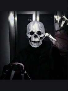 Máscara de silicona, material de látex natural, calavera con movimiento de boca, perfecta para Halloween, cosplay, fiestas, fotografía, cosplay