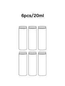 6 pièces/30 mm Bouteilles capsules à bouche droite en bois, petites bouteilles en verre avec bouchons en bois, bouteilles réglementaires transparentes, bouteilles décoratives artisanales, bouteilles de rangement pour cadeaux, mini bouteilles en verre, petites bouteilles.