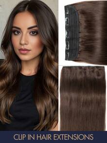 1 件 Remy 真人发片 3/4 纬纱金色棕色黑色 100% 巴西真人发片 12 英寸 - 24 英寸 5 片夹式接发无缝自然直发完美适合长发接发、接发直发纹理自然发片接发 - 彩色 - 查看 19