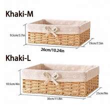1pc/3pcs Woven Desktop Storage Basket, Suitable For Snacks, Cosmetics, Toys And Other Household Fabric Multi-Functional Storage Box, Applicable To Coffee Table Or Key Basket, Home Decor Storage, Wardrobe Clothing Organization Basket, Holiday Decoration Gift Storage, Ideal Gift Basket