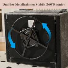 Swivel Chair - Gray + Chenille - View 4