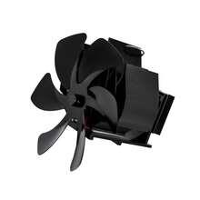 Heat Powered Stove Fan 6-Blade Aluminum Alloy Fireplace Fan For 5-7 Inch Chimney Pipes