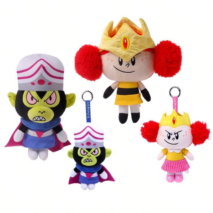 Collectible 15cm And 25cm Plush Toys Of The Powerpuff Girls Movie Villain Characters - Princess Morbucks And Mojo Good Christmas Birthday Gift For Girls - Multicolor - View 1