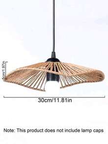 1 قطعة غطاء إضاءة معلق منسوج، إضاءة معلقة يدوية منسوجة بسيطة طبيعية، غطاء إضاءة معلقة من الخيزران، إضاءة معلقة إبداعية بطراز المزرعة، إضاءة معلقة بشكل شنادير من الخيزران