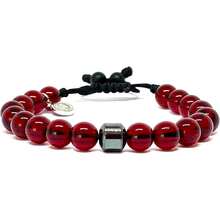 Ochrana Pulsera Ajustable de Cristal Rojo y hematita de 8mm - 1 - Ver 9