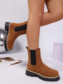 Damen Lässig Slip-On Knöchel Stiefel und Stiefeletten, vielseitig für den täglichen Gebrauch