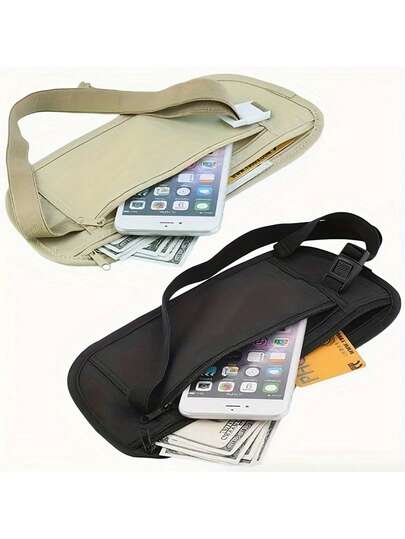 A Piece Of Outdoor Fit Sports Fanny Pack Anti-Theft Invisible Running Fanny Pack Multifunctional Ultra-Thin Travel Cell Phone Bag