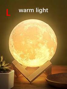 1pc 3D Moonlight Lamp With Base Bedhead Atmosphere Moonlight Night Light, Battery Powered, Home Decoration LED Sleep Light, Birthday Gift, Suitable For Proposal, Romantic Wedding, New Year, Home Decoration, Bedroom, Living Room, Office, Best Gift, DIY Home, Window, Living Room Scene - Multicolor - View 12