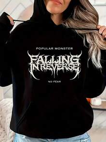 Chaqueta con Capucha Gráfica de Rock Falling In Reverse - Negro 17 - Ver 1