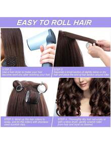 24pcs Curling Iron Set (6 Extra Large, 6 Large, 6 Medium, 6 Small) With 12pcs Hair Clips, Suitable For All Hair Lengths - Multicolor - View 7