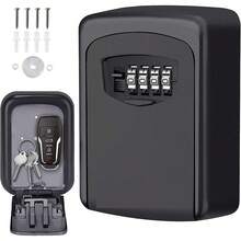 TBONEEY Caja Bloqueo Llaves Rueda 4 Dígitos Ideal Hogar Gimnasio - 1 - Ver 5