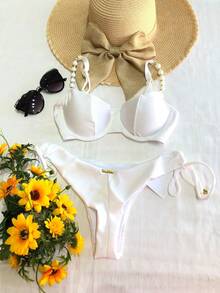 Simple Elegant Beach Knot Fabric - 白色 - 查看 2