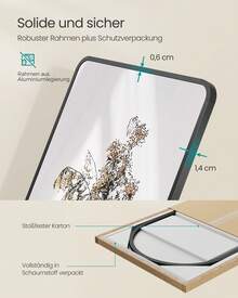 Wall Mounted Mirrors - Tintenschwarz - Xem 4