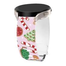 20mm 22mm Christmas Watch Bands Compatible With Samsung Galaxy Watch 7 6 5 4 3 FE / Watch 5 Pro,Holiday Theme Santa Claus Snowman Printed Smartwatch Silicone Adjustable Strap For Amazfit GTS GTR