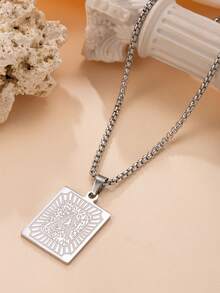 Stainless Steel Initial Letter Pendant Necklace, Durable Modern Single Letter Charm Gift, Elegant Design Suitable For Casual And Formal Occasions