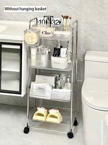 1/2/3/4-poziomowy akrylowy wózek na kółkach, przezroczysty organizer do łazienki, przezroczysta organizacja pralni, mobilny regał wielofunkcyjny, wózek narzędziowy do biura, salonu, prezentów świątecznych i noworocznych (z wyłączeniem przedmiotów na półce)