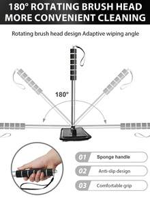 超细纤维挡风玻璃清洁工具 | 可拆卸手柄汽车玻璃雨刮刷，适用于内外玻璃 | 可选1片、3片或5片装清洁布，打造您的专属汽车清洁套装 - 均碼 - 查看 3