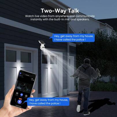 Low Power Solar Powered PTZ Camera, Wit Security Outdoor Wireless WiFi Night Vision Intercom Cloud Storage, Camera Battery 365 Degree Full Remote Monitoring view 6