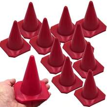 Bluedot Trading 4 Red Mini Plastic Traffic Cones Set Of 0 For Agility Training RC Racing Outdoor Activities Sports Drills Party Games Compact And Durable Design For Versatile Indoor And Outdoor Use