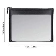 حقيبة وثائق مقاومة للحريق، حقيبة مقاومة للماء لحفظ الأموال، كيس حفظ آمن للنيران مع سحاب لملفات النقدية المنزل والمكتب