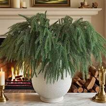 1/2/3 pièces Tiges de plantes artificielles vertes, décoration pour salon, chambre à coucher, mariage, fête, remplissage de bureau. Décoration pour la maison, le bureau, la cuisine, le mariage, la table, les centres de table, le bureau, le jardin, l'extérieur, la maison, le patio, le printemps, l'été, l'automne et l'hiver. Décorations de Noël pour la décoration de la maison et de la pièce