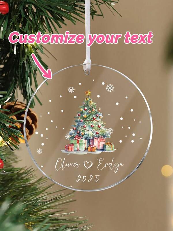 Personalized Acrylic Christmas Ornament: First Christmas Together Keepsake, Couple Christmas, Christmas Bauble Gift, Christmas Gift For Her.Personalized Couples Christmas Ornament: Acrylic Bauble, First Christmas Togther, Christmas Home Decor, New Couple Gift, Our First Christmas