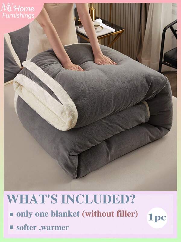 1 pieza Manta súper suave y esponjosa de terciopelo gris carbón y ribete de sherpa, disponible en varios colores, decoración del hogar minimalista y de moda, adecuada para dormitorio, dormitorio de niños/niñas, siesta en el sofá, siesta en la oficina, regalo del Día de San Valentín, lavable a máquina