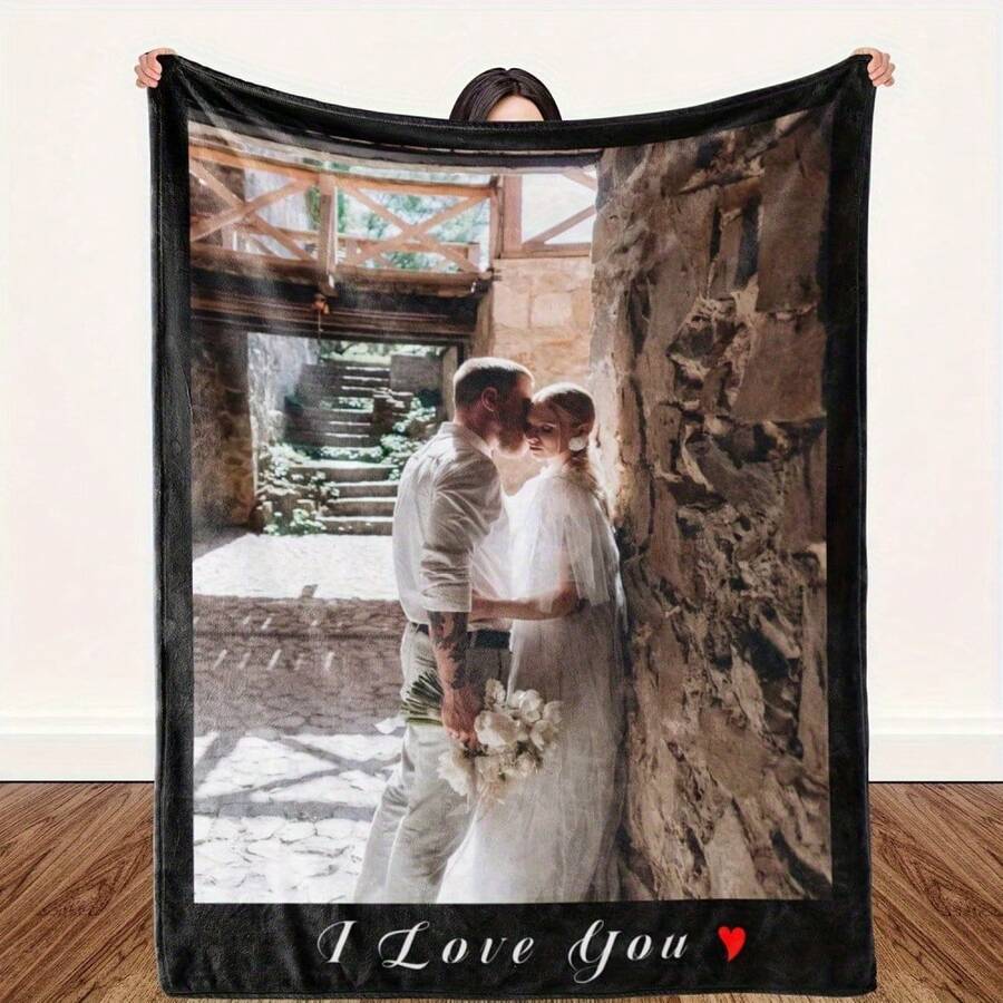 BlankieGram Überwurf-Decke Für Mütter – Superweich, Persönlich, Perfekt Als Geschenk In Blau