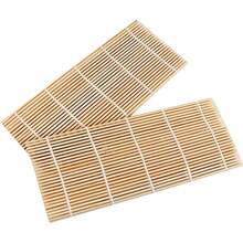 Sushi Tools FUNGYAND Bamboo Sushi Rolling Mat With 2 Pairs Of Chopsticks Natural Bamboo 9.5"X9.5" 2 Pcs Sushi Making Kit - 預設 - 查看 6