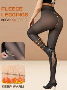 1pair 80g/200g/300g Women's Sexy Sheer Black Tights,Plus Size Leggings, Autumn/Winter Pantyhose For Business & Sexy Look,Black Sexy Transparent Long Socks,Plus Size Leggings,Thick Plush Warm Leggings And Pantyhose,Warm Bottoming Pants Suitable For Various Holidays, Sexy Skinny Fit Tights For Casual Daily Wear(Suitable For -5~25°C)