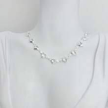 Kit Of 2 Heart-Shaped Bracelets And Necklaces, Colored , 925 Silver Plated - White - View 4